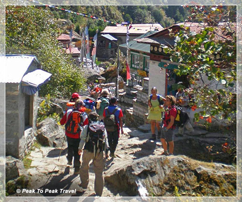 Trekking through Sherpa village: Ghat